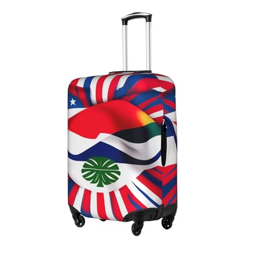 Costa Rica Flag Tsa Approved Luggage Cover For 18-32 Inch Suitcases Scratch-Resistant Stretch Luggage Cover2