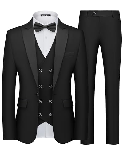 WULFUL Men's Slim Fit Tuxedo Suit Set