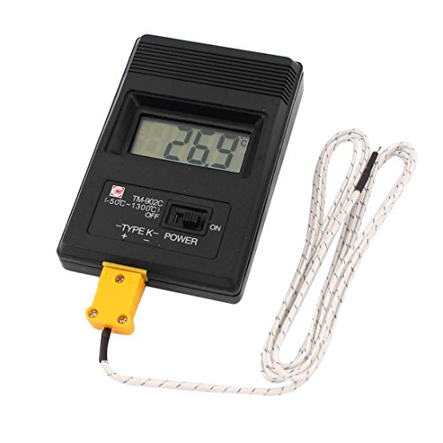 uxcell LCD K-Type Digital Thermometer TM-902C W Thermocouple Wire uxcell LCD K-Type Digital Thermometer TM-902C W Thermocouple Wire