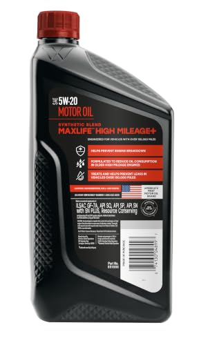Image of Valvoline High Mileage 150K with MaxLife Plus Technology 5W-20 Motor Oil 1 Quart