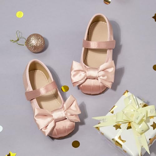 Image of GINFIVE Toddler Girls Dress Shoes Little Girls Mary Janes Ballerina Flats Shoes Toddler