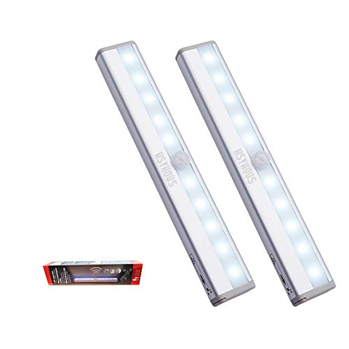 Homelife LED Bars Motion Sensor Closet Lights-ATXgreen Motion Sensor Light Battery Operated Light, Stick-on Anywhere Magnetic Cordless Light for Hallway Kitchen Stairs(2PACK)