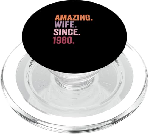 Amazing Wife Since 1980 | Anni 46 Anniversario Matrimonio PopSockets