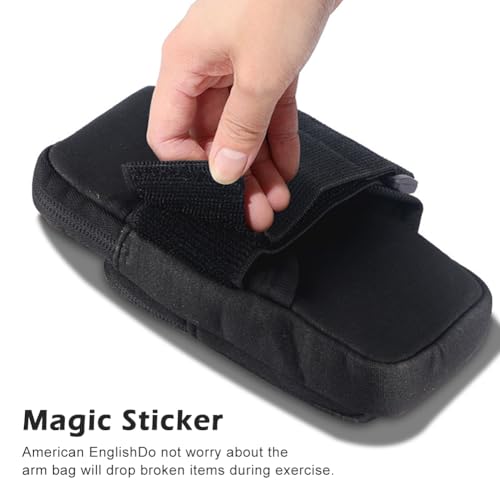 Image of Phone Holder for Running, Universal Adjustable Arm Band Key Card Bag Fit Gym Jogging Hiking Exercise Walking Workout, Running Armband for Phone Under 7 Inch(Black)