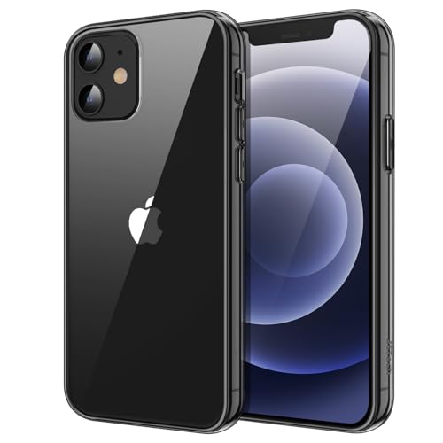 JETech Hülle für iPhone 12 Mini 5,4 Zoll, Nie Vergilbung Stoßfeste Stoßstange Handyhülle, Anti-Kratzt Klar Rückseite (Sc...