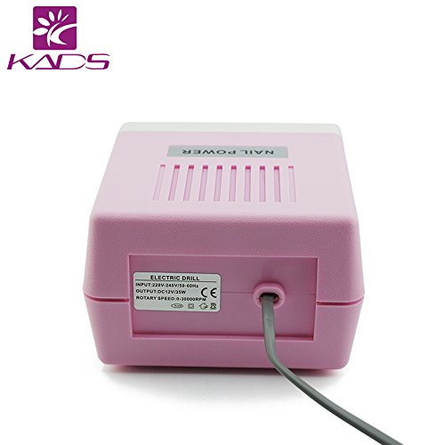 Miniatura 3 de KADS 30000RPM Rosa Nail Art Taladro Equipo de Uñas Herramientas de Manicura Pedicura Acrílicos Rosa Eléctrico Arte de Uñas Taladro Dedo y Dedo Juego