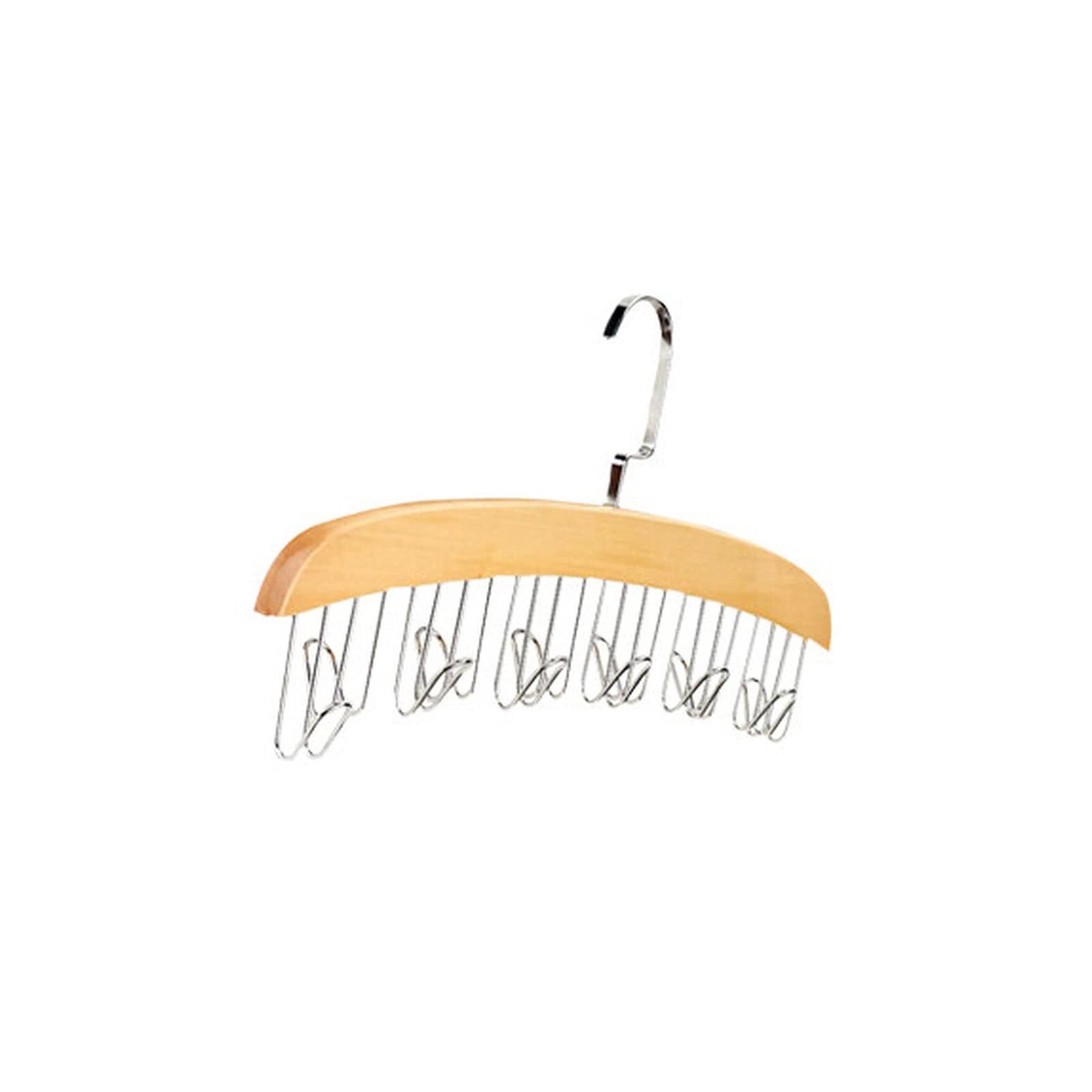 JINGYAN Standard Hangers Women Storage Hangers For Clothes Scarf Organizer Men Tie Belt Hanger Home Wardrobe(Natural)