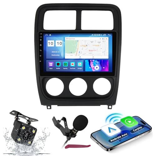 Autoradio Android 14 pour Dodge Caliber 2014-2020 avec écran QLED 9 pouces et GPS M100s