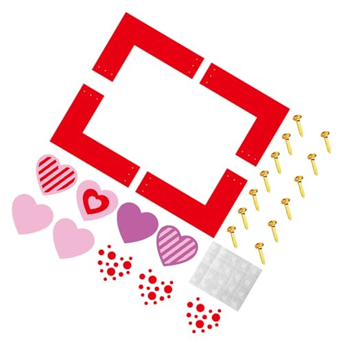 GARIOUANS Marco de Fotos de Papel para San Valentín en Forma de Corazón Tamaño 70 X 50 CM Accesorio para Sesiones de Fotos Románticas y Fotomatón Decoración para Bodas Aniversarios y