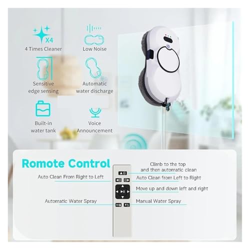Robot limpiacristales automático anticaída para mamparas y ventanas 4