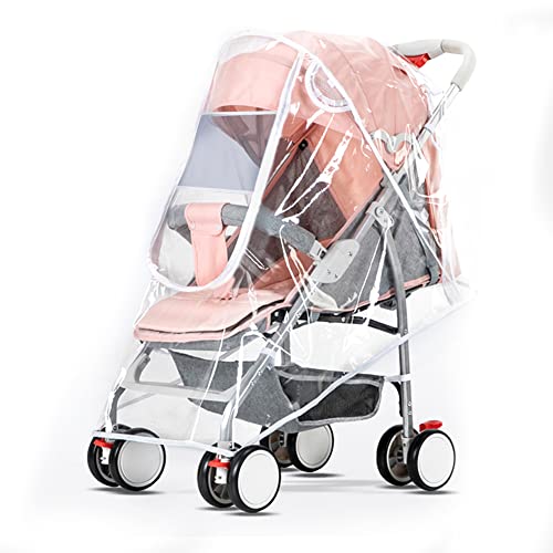 Housse de pluie universelle pour poussette, en EVA de qualité alimentaire, transparente pour le voyage de bébé, s'adapte à la plupart des poussettes (gris) Cover