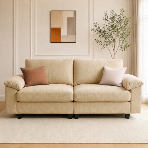 Image of 78 inch Loveseat Cloud Couch, Sectional Couches for Living Room