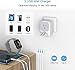 TESSAN Brazil Plug Adapter, US to Brazil Power Adapter with 4 American Outlets and 3 USB Charging Ports, Type N Travel Adaptor for USA to Brazilian Brasil