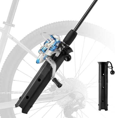 Roylvan Pole Mount Fishing Rod Holder for Bike 360 Rotatable Fishing Pole Holder Adjustable Fishing Pole Rack with Mount Clamp for Boat Chairs Cart Scooter Motorcycle ATV Beach Car (1 PCS)