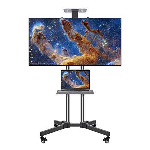 Soporte móvil para TV con ruedas y estante ajustable miniatura 1