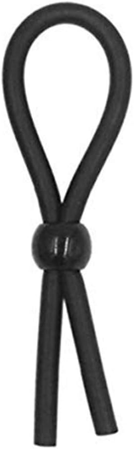1 x adjustable soft locking ring for men, waterproof pearl extender, black