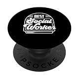 Meilleur Travailleur Social Travail Remise Des Diplômes PopSockets PopGrip Interchangeable