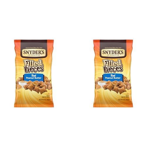 Image of Snyder's of Hanover Pretzels Pieces, Peanut Butter Filled, 10 Ounce Bag (Pack of 2)