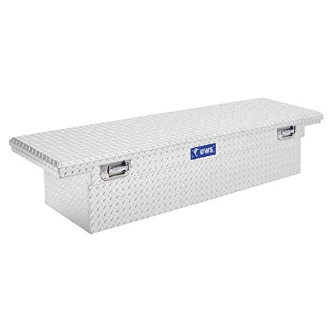 UWS EC10611 Pull Handle 72-Inch Heavy-Wall Aluminum Truck Tool Box with Low Profile, RigidCore Lid, Silver Cover