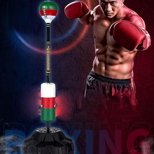 Boxing Speed Ball, Freistehender Reflextrainer mit einstellbarer Höhe und Boxhandschuhen, Boxsack für Home Workout und Training