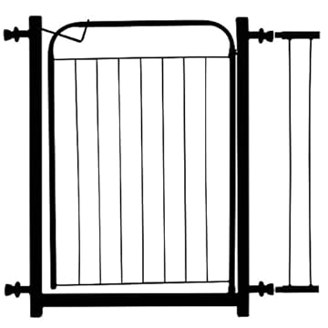 Portão p/Pet Aramado Com Prolongador 10cm Preto Aço Mix