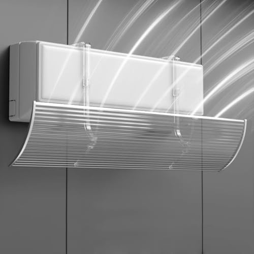 Déflecteur d'aération transparent 109x18 cm réglable pour climatiseur split