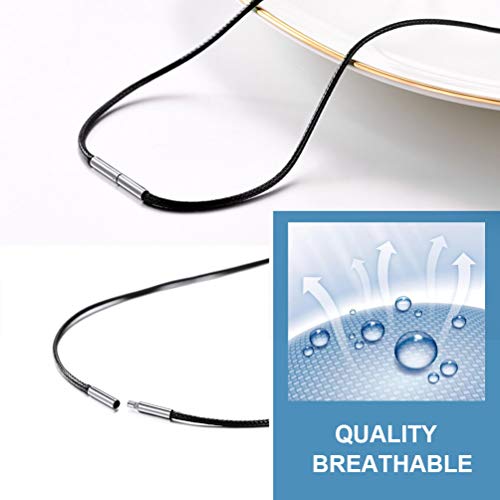 PROSTEEL Kunstleder Halskette/Armband Schwarz geflochten Lederkette Lederband 2mm/3mm breit Damen Herren Kette für Anhänger mit Edelstahl Verschluss 41-76cm wählbar - Image 4