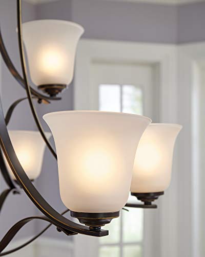 Image of Generation Lighting 1-Light Emmons Traditional Bath Fixture Wall Lamp Brushed Nickel 4139001-962, Bathroom Light Fixture for Home Decor, Wall Sconce Vanity Light Fixture and Bathroom Accessory