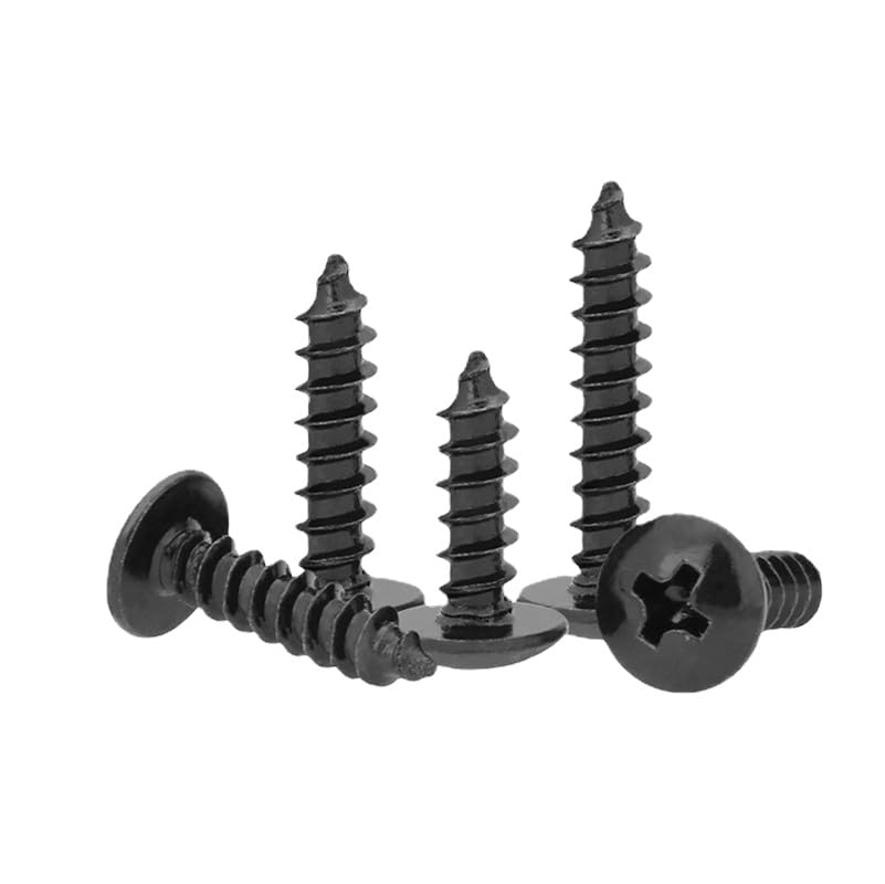 50pcs Black Cross Large Flat Head Screw Mushroom Head Bolts Umbrella Head Wood Self-tapping Screws Bols M6 L=12-40mm 25mm 16mm - (Thread Diameter: M6, Length: 20mm)