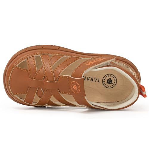 Baby and Toddler Girl and Boy Sandals Leather Closed Toe Rubber Outdoor Crib First Walker Shoes4