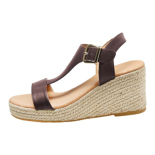 Genérico Sandalias Para Mujer Cuñas Informal Verano Vestir Sandalias Redondas Cerradas Informal Con Punta Puntiaguda