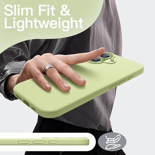 Image of JETech Liquid Silicone Case for iPhone 17 6.3-Inch, Silky Soft Touch Full-Body Protection, Anti-Scratch Shockproof Phone Cover with Microfiber Lining (Green)