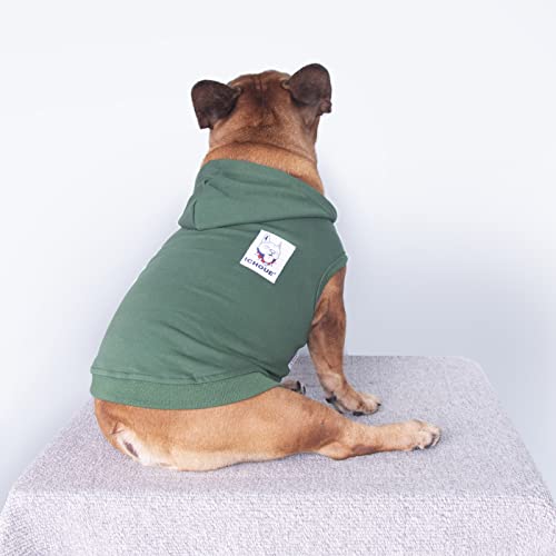 iChoue Sleeveless Dog Hoodies Clothes for Medium Dogs Cotton Sweatshirts French Bulldog Frenchie Pug Corgi Pitbull English – Dark Green/Size L iChoue Sleeveless Dog Hoodies Clothes for Medium Dogs Cotton Sweatshirts French Bulldog Frenchie Pug Corgi Pitbull English – Dark Green/Size L