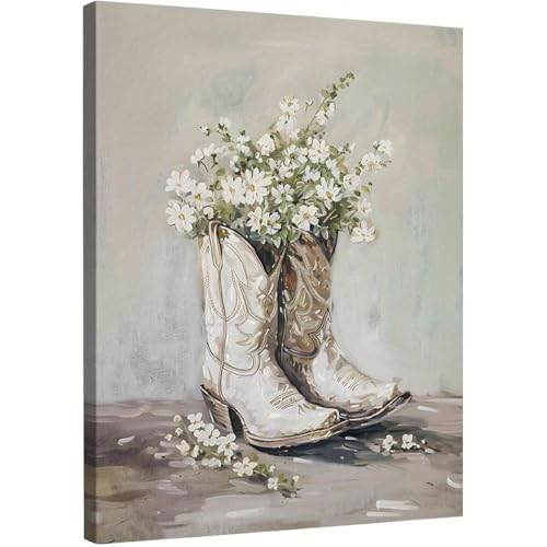 Toile florale haut de gamme bottes de cowboy rustiques LSYALUCK
