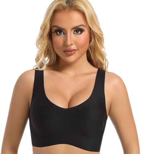PRETTYWELL Sleep Bras, Thin Soft Comfy Daily Bras, Seamless Leisure Bras for Women, A to D Cup, with Removable Pads2