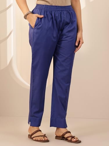 Image of Libas Printed Cotton Straight Kurta With Trouser and Dupatta