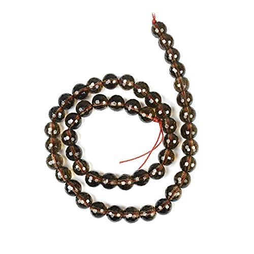 Cuentas de cuarzo ahumado de 8 mm para evitar diseños opacos en tu bisutería
