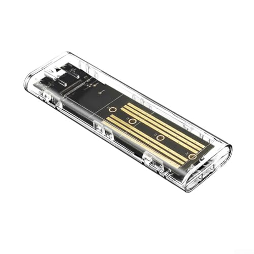 Caja externa para SSD M.2 NGFF/NVME con diseño transparente miniatura 6
