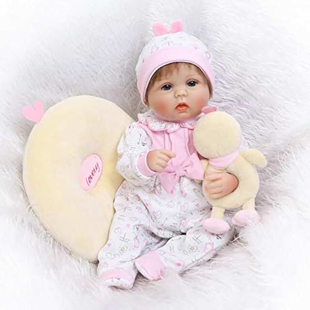 ZIYIUI Bambole Reborn Femmine Originali 22 Pollici 55 cm Realistica Bambole Reborn in Silicone