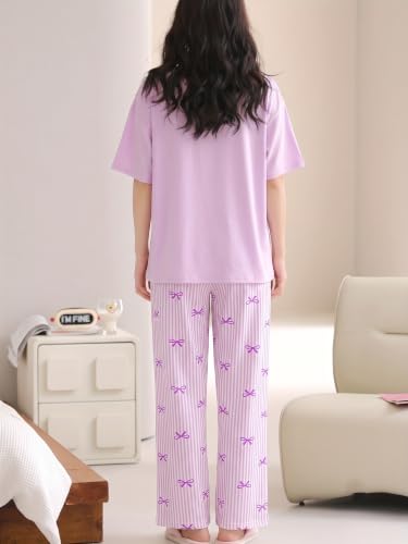 Image of Louis Luxe Cotton Blend Womens Korean Night Dress || Full Pyjama Set || Korean Nightsuit || Women Nightwear ||Round Neck Full Sleeve Nightsuit || Loungewear || Everyday Nightdress (ND-09)