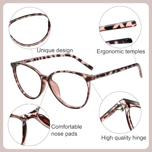Image of Blue Light Blocking Glasses for Women Men Round Cat Eye Demi /Green /Red