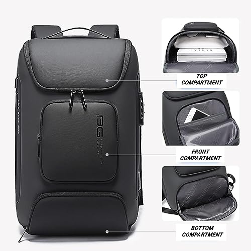 TECPHILE BANGE Smart Laptop Backpack Bag fit for 15.6” Laptops 35L Large Capacity Anti-Theft Travel Bags | Type-C & USB Charging Port | Waterproof & Shockproof | Multi-Compartment Unisex Bagpacks
