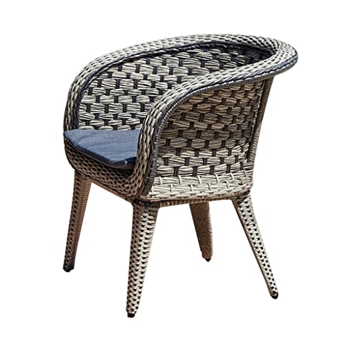 Rattan Craft Chair, Modern Outdoor Patio Dining Chairs, Weather-Resistant Pe Rattan Wicker Seat, Leisure Chair Balcony Recliner #TOP14