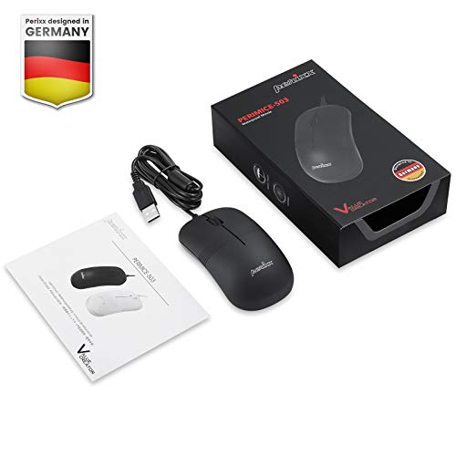 Perixx Perimice-503B Wired Optical Washable Mouse, Black (11419) #TOP6