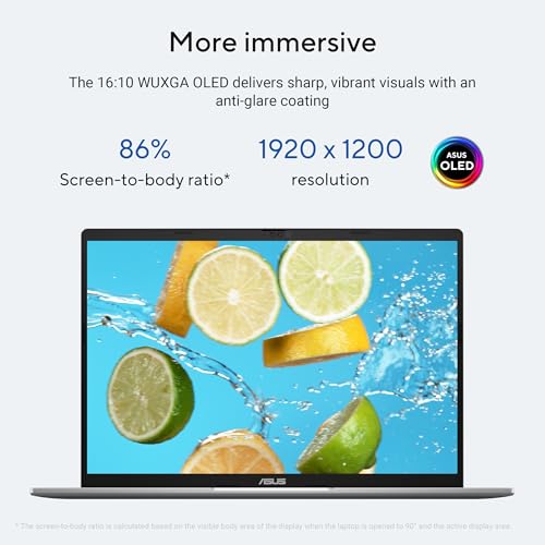 Image of ASUS Vivobook S14 Laptop (2026), Copilot+ PC, 14 inch 16:10 WUXGA OLED Display, Intel Core Ultra 7 355 Processor, Intel Graphics, 32GB RAM, 1TB SSD, WiFi 6, Windows 11 Home, Matte Gray, S3407AA-DS77