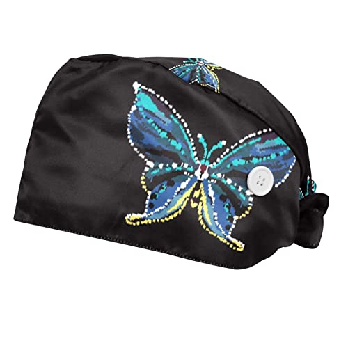 Chapeaux de travail pour hommes et femmes JDEZ imprimé papillon 2PCS