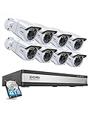 kit camaras seguridad baratas 【Sistema de Cámara 4K de 16 Canales Ampliable】-- El kit viene con un NVR PoE de 16 canales y 8pcs cámaras, que le brinda la flexibilidad de agregar hasta 8 cámaras más. Puede agregar las cámaras ZOSI PoE en 8MP, 5MP o 2MP.