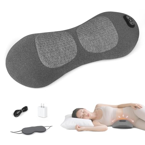 Lifiora 3-in-1 Back Massager with Heat & Vibration, Smooth Spine Triple Fusion Lumbar Support Pillow...