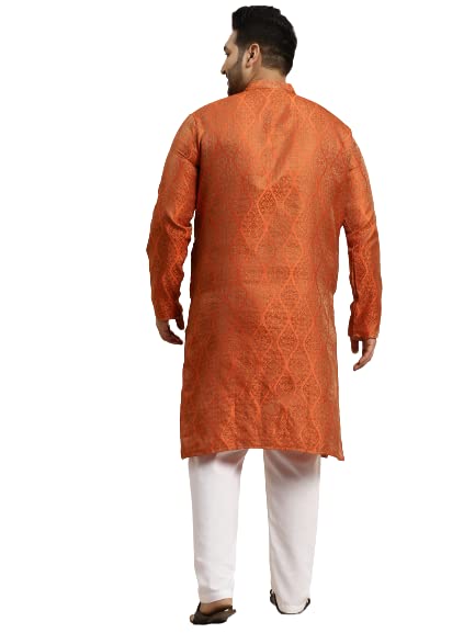 Image of SOJANYA (Since 1958 Men's Jacquard Silk Printed Kurta & Pyjama Set