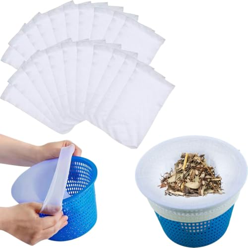 ZccwanSral 30 Stück Pool Skimmer Socken Schwimmbad Skimmer Socken Schwimmbad Skimmer Filter Sieb Netz Filtersocken für Skimmer Teich Reinigung Schmutz und Blättern
